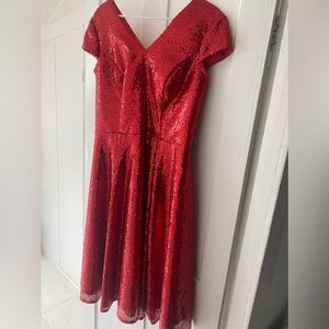 Red Sequin dress